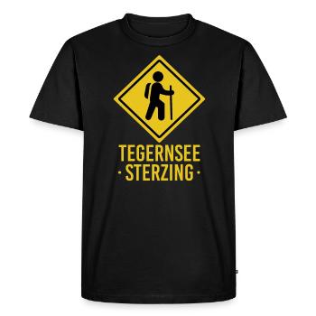 Traversée des Alpes Tegernsee Sterzing - T-shirt Premium bio Homme - noir - Devant - Nico (187cm)