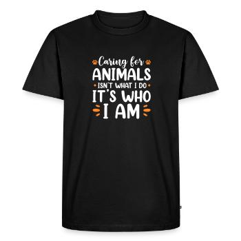 Animal Rescue - Men's Premium Organic T-Shirt - black - Front - Nico (187cm)
