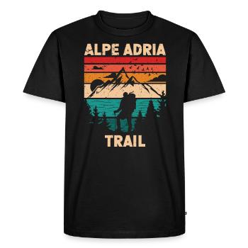 Traversée des Alpes Alpe Adria Trail Ferwanderweg - T-shirt Premium bio Homme - noir - Devant - Nico (187cm)