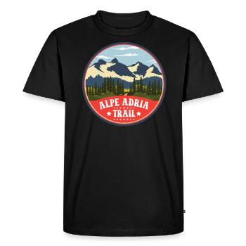Traversée des Alpes Alpe Adria Trail Ferwanderweg - T-shirt Premium bio Homme - noir - Devant - Nico (187cm)