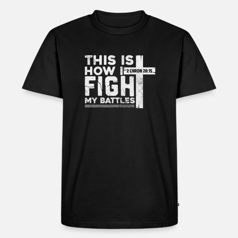 Bibel - Männer Premium Bio T-Shirt - Schwarz