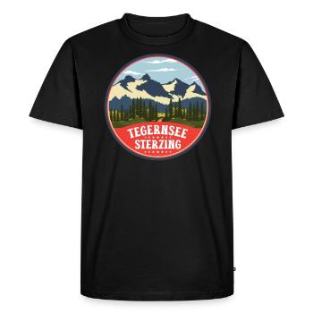 Traversée des Alpes Tegernsee Sterzing - T-shirt Premium bio Homme - noir - Devant - Nico (187cm)