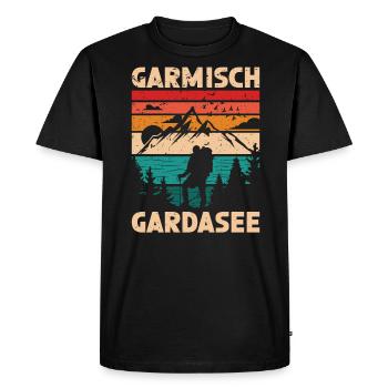 Alpenüberquerung Garmisch Gardasee - Männer Premium Bio T-Shirt - Schwarz - Vorne - Nico (187cm)