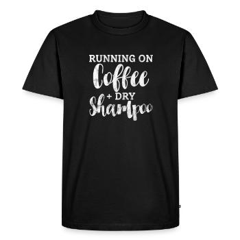 Shampoing au café - T-shirt Premium bio Homme - noir - Devant - Nico (187cm)
