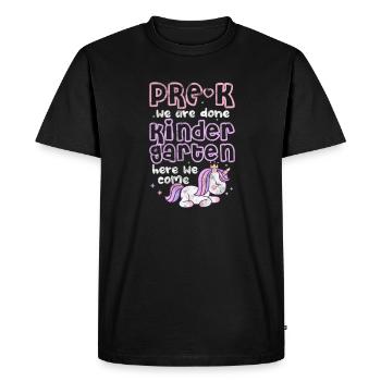 Kindergarten - Men's Premium Organic T-Shirt - black - Front - Nico (187cm)