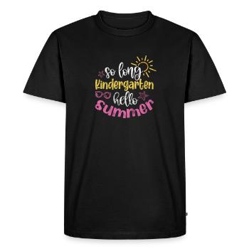 Kindergarten - Men's Premium Organic T-Shirt - black - Front - Nico (187cm)