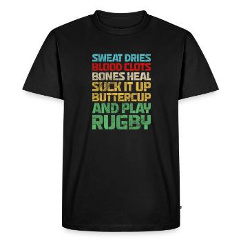 Club de rugby Équipe de rugby Football Sports Cadeau - T-shirt Premium bio Homme - noir - Devant - Nico (187cm)