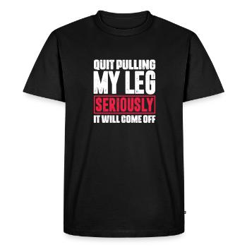Amputation Amputation Prothèse Cadeau - T-shirt Premium bio Homme - noir - Devant - Nico (187cm)
