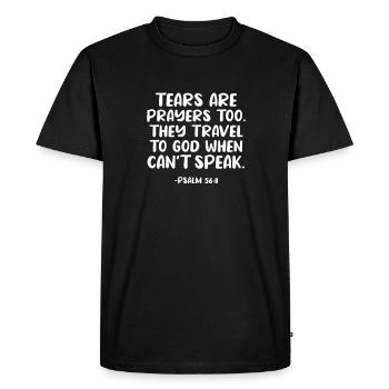 Bible Bible Versets chrétiens Don de Jésus - T-shirt Premium bio Homme - noir - Devant - Nico (187cm)