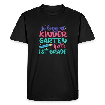 Kindergarten Child School Enrollment School Gift - Men's Premium Organic T-Shirt - black - Front - Nico (187cm)