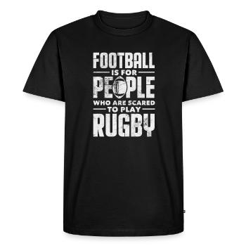 Club de rugby Équipe de rugby Football Sport Cadeau - T-shirt Premium bio Homme - noir - Devant - Nico (187cm)