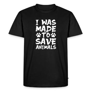 Animal Rescue - Men's Premium Organic T-Shirt - black - Front - Nico (187cm)