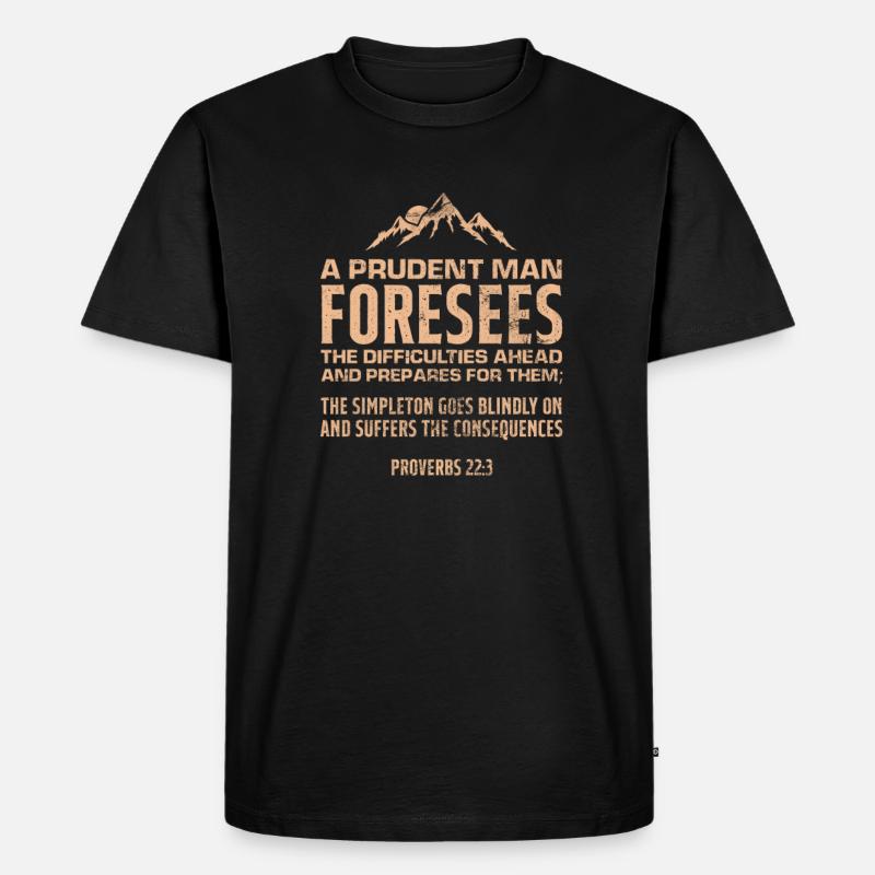 Bibel - Männer Premium Bio T-Shirt - Schwarz