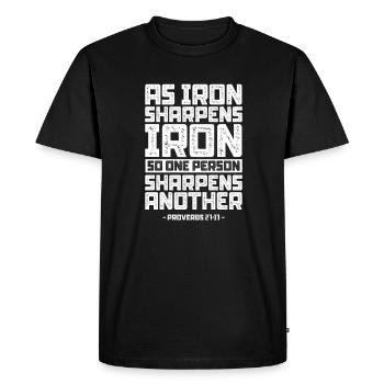Bible Bible Versets chrétiens Don de Jésus - T-shirt Premium bio Homme - noir - Devant - Nico (187cm)