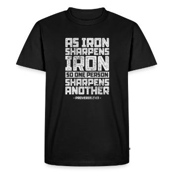 Bible - Men's Premium Organic T-Shirt - black - Front - Nico (187cm)