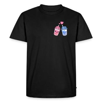 Bubble Tea - Men's Premium Organic T-Shirt - black - Front - Nico (187cm)