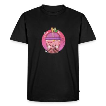 Bubble Tea Boba Tea Kawaii Cadeau - T-shirt Premium bio Homme - noir - Devant - Nico (187cm)