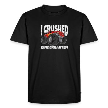 Kindergarten - Men's Premium Organic T-Shirt - black - Front - Nico (187cm)