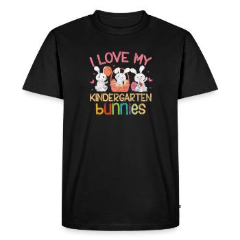 Kindergarten - Men's Premium Organic T-Shirt - black - Front - Nico (187cm)