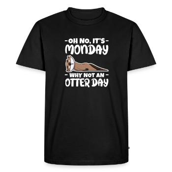Loutre de mer Loutre Loutre Cadeau de loutre - T-shirt Premium bio Homme - noir - Devant - Nico (187cm)