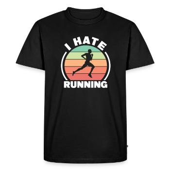 Courir - T-shirt Premium bio Homme - noir - Devant - Nico (187cm)
