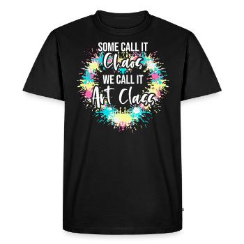 Art Teacher Funny Saying Art Course Art Class - Men's Premium Organic T-Shirt - black - Front - Nico (187cm)