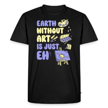 Professeur d’art Drôle de dicteur Cours d’art Cours d’art - T-shirt Premium bio Homme - noir - Devant - Nico (187cm)