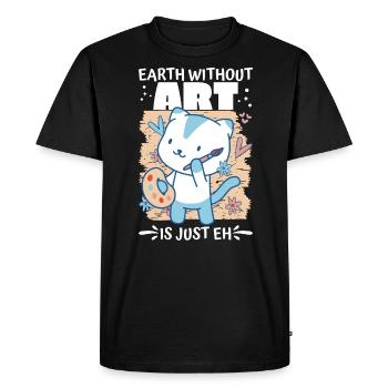Professeur d’art Drôle de dicteur Cours d’art Cours d’art - T-shirt Premium bio Homme - noir - Devant - Nico (187cm)