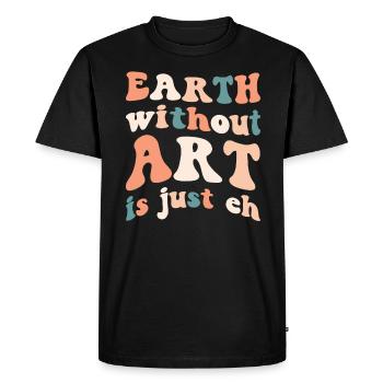 Professeur d’art Drôle de dicteur Cours d’art Cours d’art - T-shirt Premium bio Homme - noir - Devant - Nico (187cm)