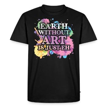 Professeur d’art Drôle de dicteur Cours d’art Cours d’art - T-shirt Premium bio Homme - noir - Devant - Nico (187cm)
