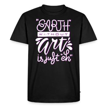 Professeur d’art Drôle de dicteur Cours d’art Cours d’art - T-shirt Premium bio Homme - noir - Devant - Nico (187cm)