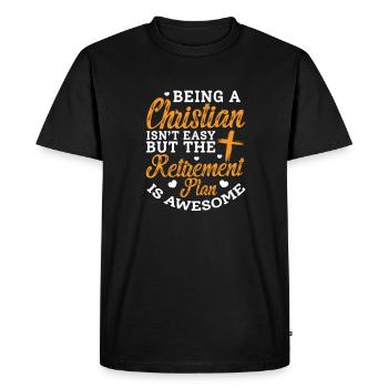 Bible Bible Versets chrétiens Don de Jésus - T-shirt Premium bio Homme - noir - Devant - Nico (187cm)