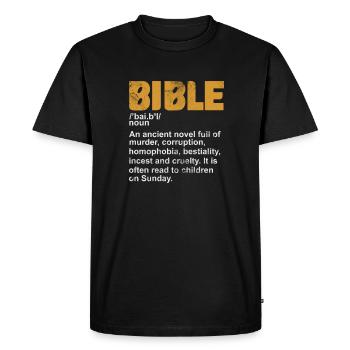Bible - T-shirt Premium bio Homme - noir - Devant - Nico (187cm)