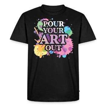 Professeur d’art Drôle de dicteur Cours d’art Cours d’art - T-shirt Premium bio Homme - noir - Devant - Nico (187cm)