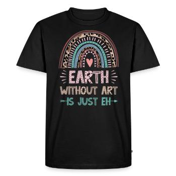 Professeur d’art Drôle de dicteur Cours d’art Cours d’art - T-shirt Premium bio Homme - noir - Devant - Nico (187cm)