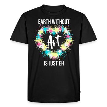 Professeur d’art Drôle de dicteur Cours d’art Cours d’art - T-shirt Premium bio Homme - noir - Devant - Nico (187cm)