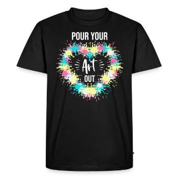 Professeur d’art Drôle de dicteur Cours d’art Cours d’art - T-shirt Premium bio Homme - noir - Devant - Nico (187cm)