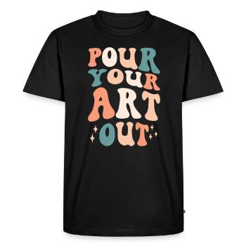 Professeur d’art Drôle de dicteur Cours d’art Cours d’art - T-shirt Premium bio Homme - noir - Devant - Nico (187cm)