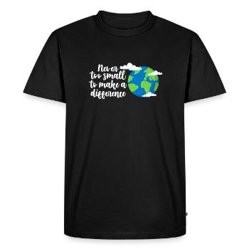 Changement climatique - T-shirt Premium bio Homme - noir - Devant - Nico (187cm)