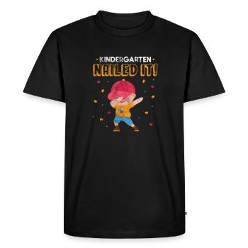Kindergarten - Men's Premium Organic T-Shirt - black - Front - Nico (187cm)