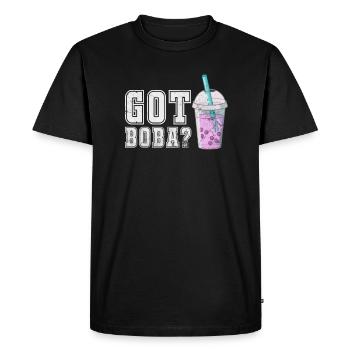 Bubble Tea Boba Tea Kawaii Cadeau - T-shirt Premium bio Homme - noir - Devant - Nico (187cm)