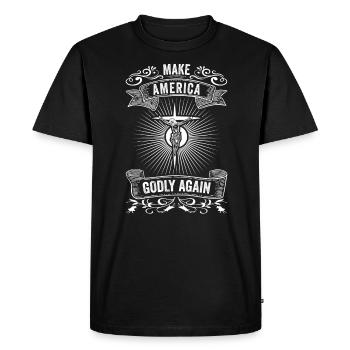 Make America Godly Again Love God's Faith - Men's Premium Organic T-Shirt - black - Front - Nico (187cm)