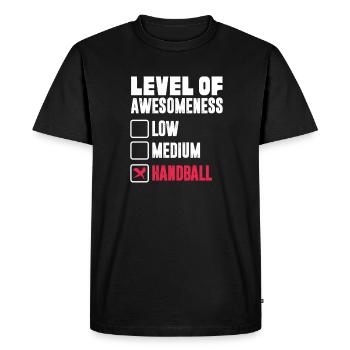 Handball - T-shirt Premium bio Homme - noir - Devant - Nico (187cm)