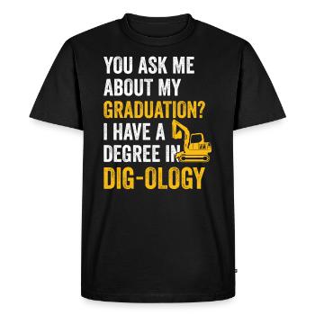 Excavatrice rétro Dire conducteur d’excavatrice Chantier - T-shirt Premium bio Homme - noir - Devant - Nico (187cm)