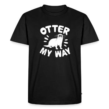 Loutre de mer Loutre Cadeau de loutre - T-shirt Premium bio Homme - noir - Devant - Nico (187cm)