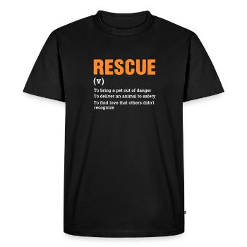 Animal Rescue - Men's Premium Organic T-Shirt - black - Front - Nico (187cm)