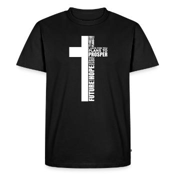 Bible Bible Versets chrétiens Don de Jésus - T-shirt Premium bio Homme - noir - Devant - Nico (187cm)