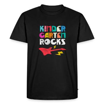 Kindergarten - Men's Premium Organic T-Shirt - black - Front - Nico (187cm)