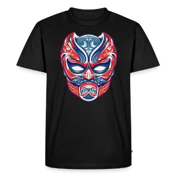 Lucha Libre Masque de Lutte Mexicaine Luchador - T-shirt Premium bio Homme - noir - Devant - Nico (187cm)