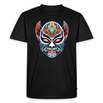 Lucha Libre Masque de Lutte Mexicaine Luchador - T-shirt Premium bio Homme - noir - Devant - Nico (187cm)